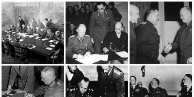 Where was the act of unconditional surrender signed?