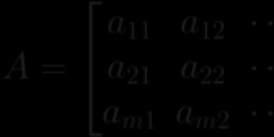 Basic definitions and types of matrices